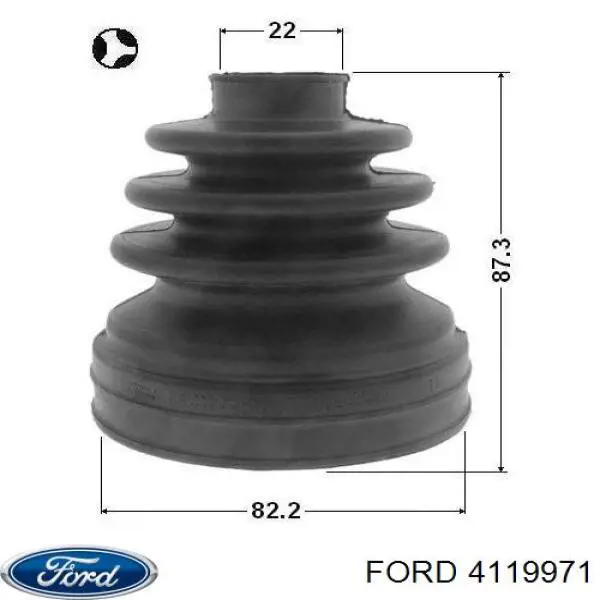 Пыльник шарнира угловых скоростей внутренний передний Ford 4119971 цена, от 18.32 USD