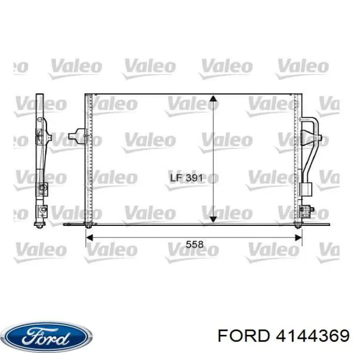 Радиатор охлаждения кондиционера Ford 4144369