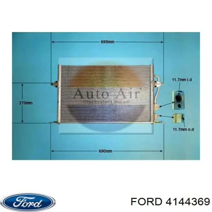 Конденсатор кондиционера Ford 4144369 цена, от 80.39 USD