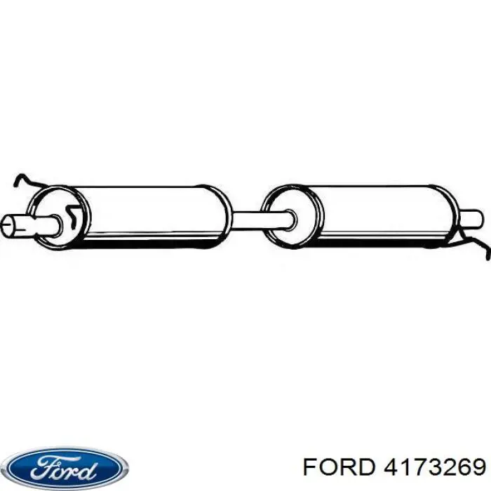 Купить 4173269 Ford Глушитель, центральная и задняя часть
