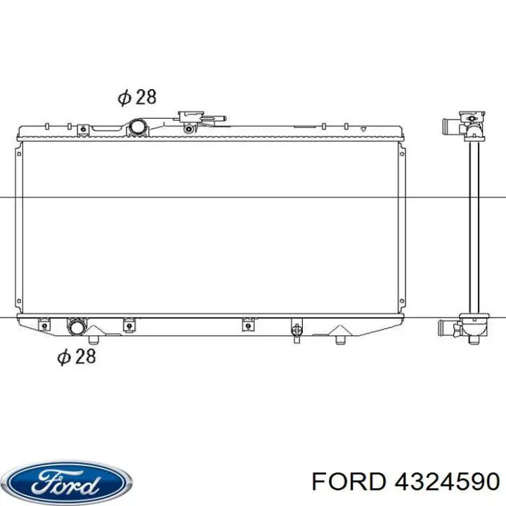 4324590 Ford mola traseira