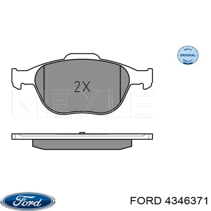 Передние тормозные колодки 4346371 Ford