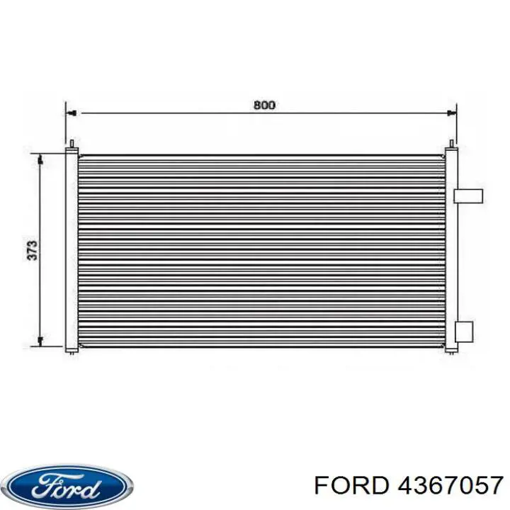 Радиатор охлаждения кондиционера Ford 4367057