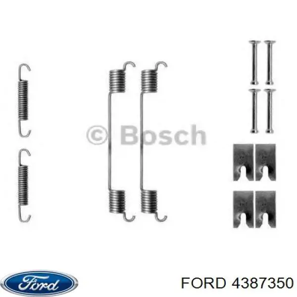 4387350 Ford монтажный комплект задних барабанных колодок