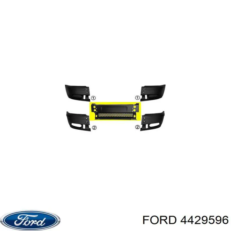 Купить 4429596 Ford Центральная часть переднего бампера