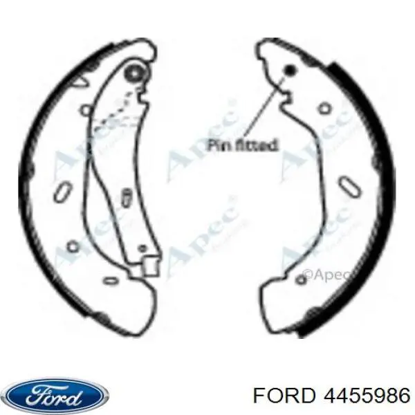 Задние барабанные колодки 4455986 Ford