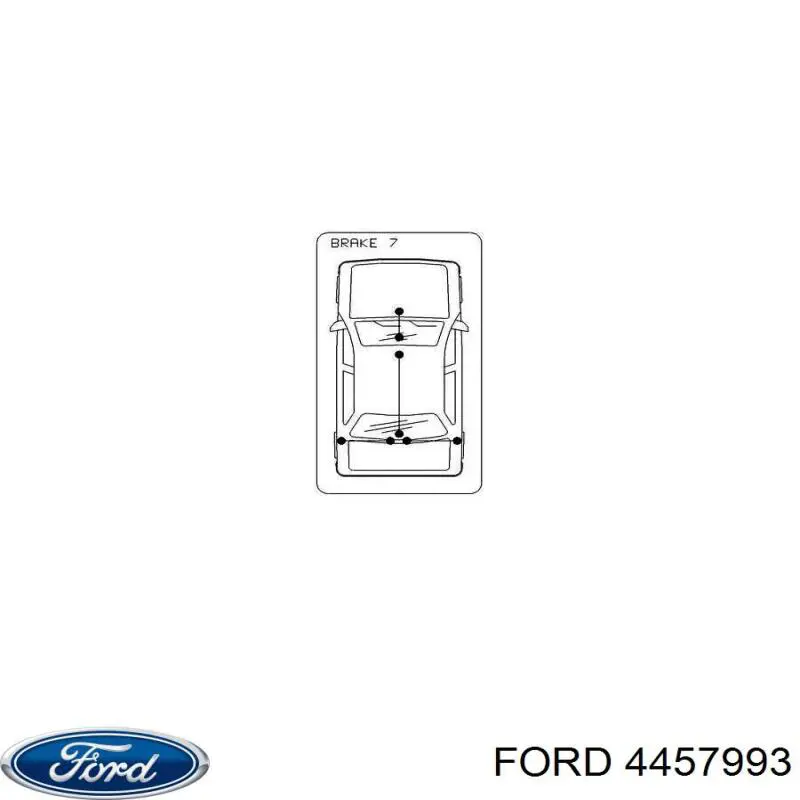 Трос ручника 4457993 Ford