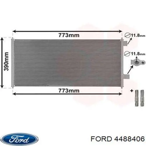 Конденсатор кондиционера Ford 4488406 цена, от 79.56 USD