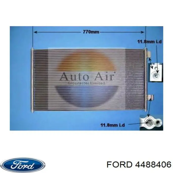 Радиатор кондиционера Ford 4488406