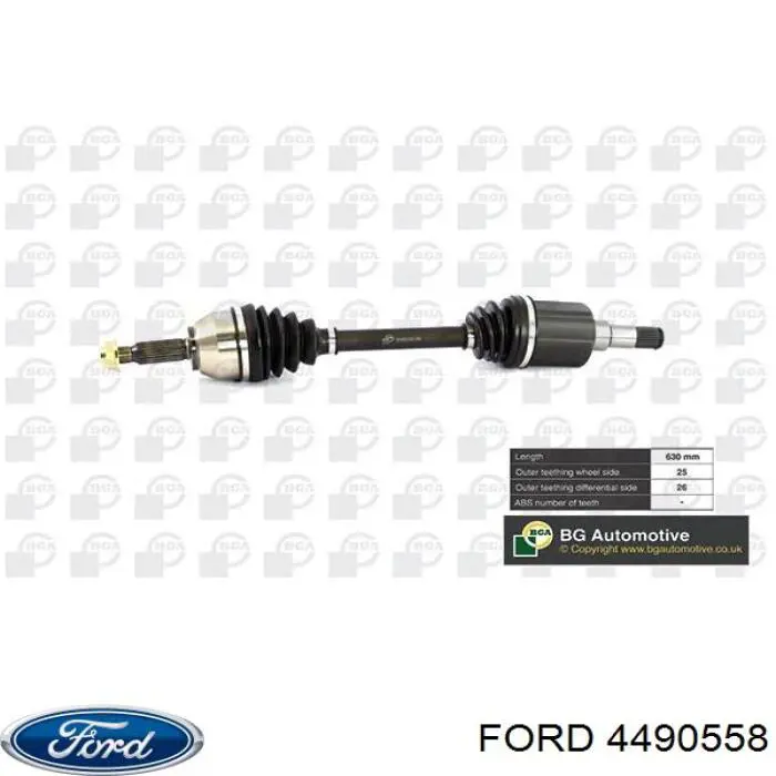 Полуось (привод) передняя левая 4490558 Ford