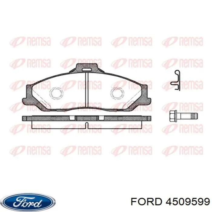 Передние тормозные колодки 4509599 Ford