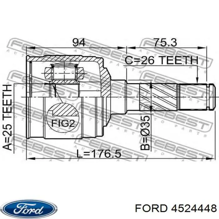 4524448 Ford шрус внутренний передний правый