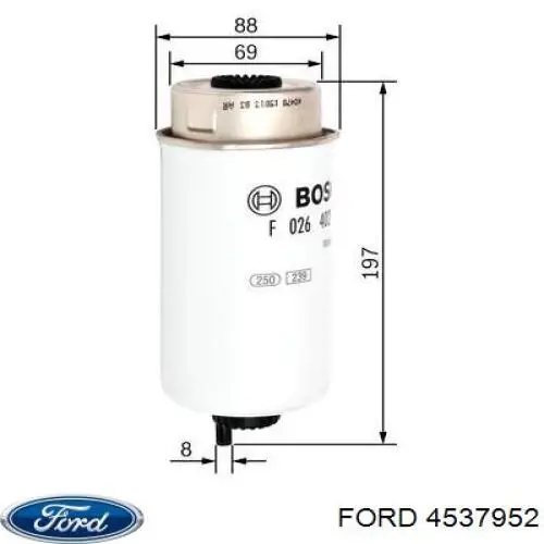 Фильтр тонкой очистки топлива Ford 4537952 цена, от 9.44 USD