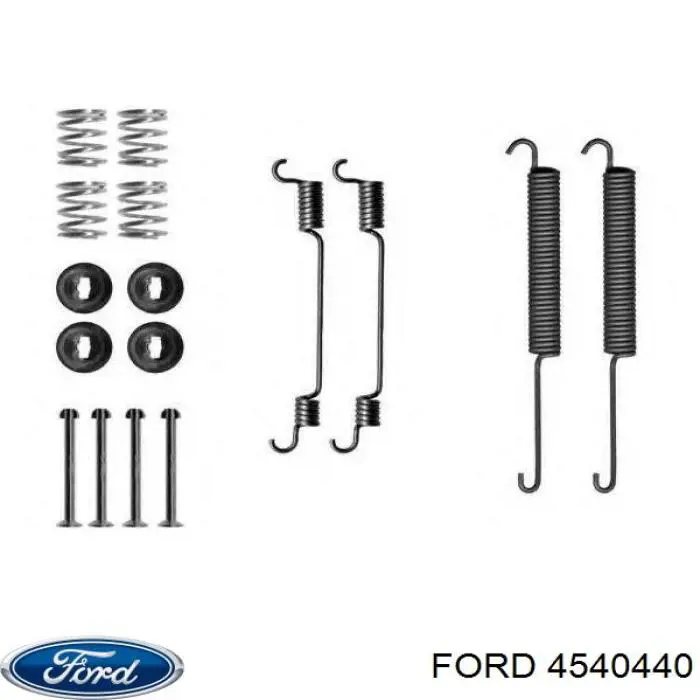 Купить 4540440 Ford Монтажный комплект задних барабанных колодок
