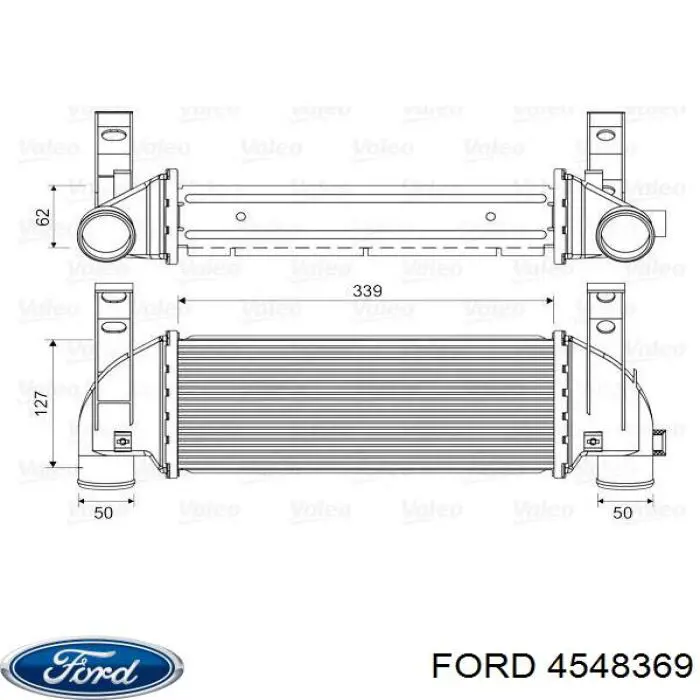 Радиатор интеркуллера Ford 4548369