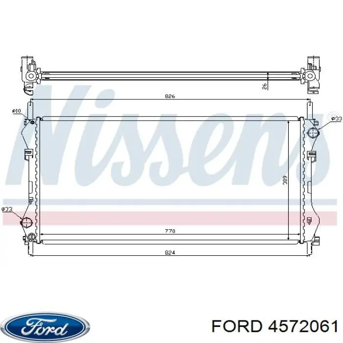 Радиатор охлаждения двигателя Ford 4572061 цена, от 75.37 USD