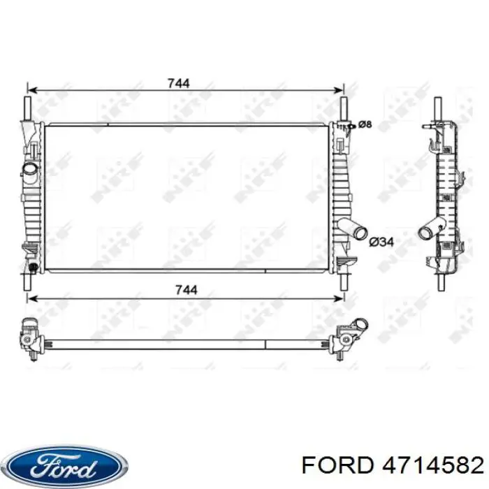Радиатор охлаждения двигателя Ford 4714582 цена, от 129.97 USD