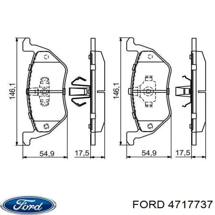 Колодки дисковые  Ford 4717737 цена, от 28.69 USD