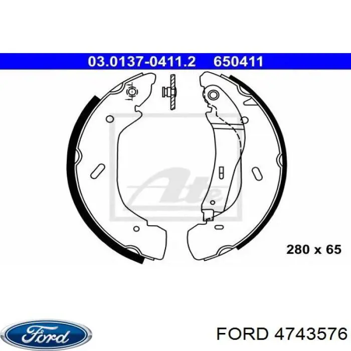 Тормоза рабочие задние ножные и тормозные барабаны Ford 4743576 цена, от 27.86 USD