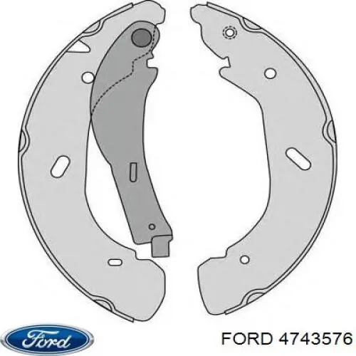 Купить 4743576 Ford Задние барабанные тормозные колодки