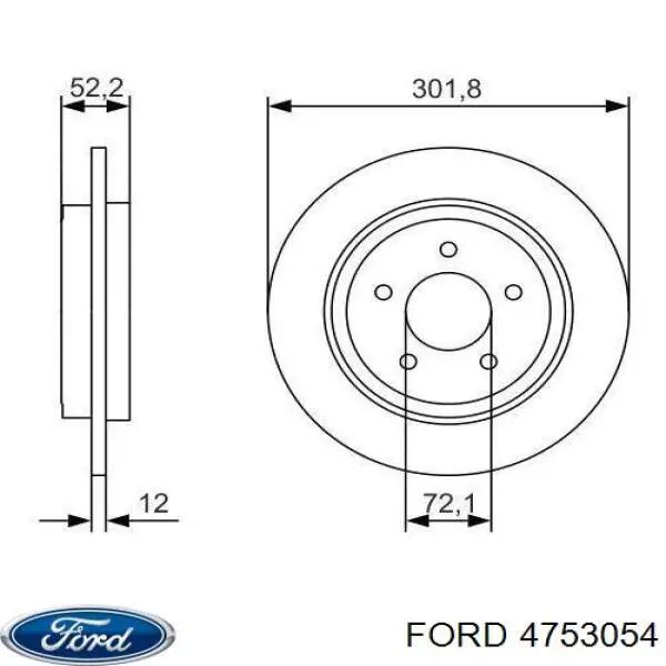 Тормозные диски 4753054 Ford