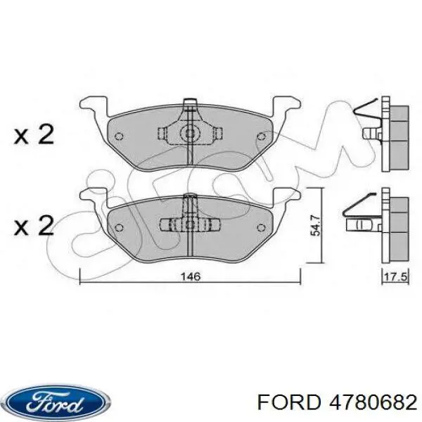 4780682 Ford Колодки тормозные дисковые комплект