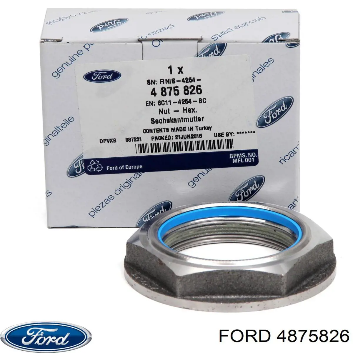 6C11 4254 BC Ford porca de cubo traseiro