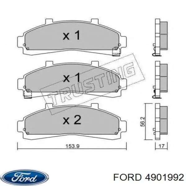 4901992 Ford колодки тормозные передние дисковые