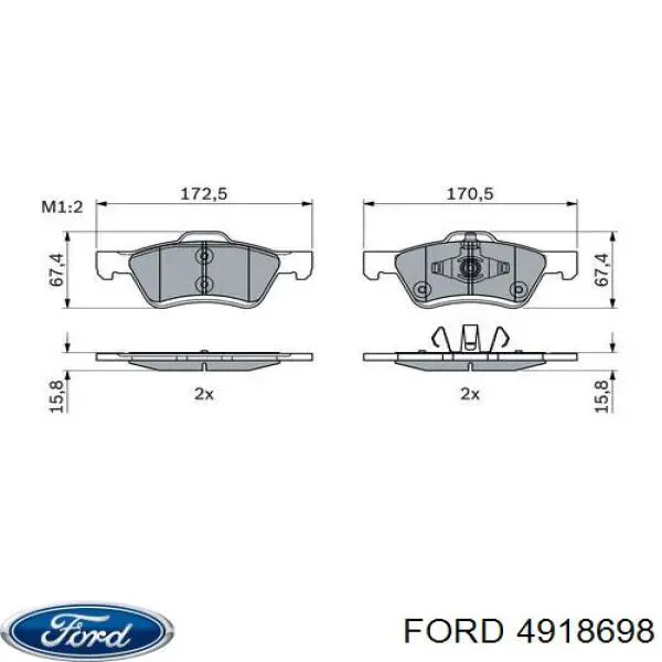 4918698 Ford Колодки передние