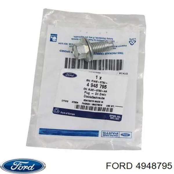 Пробка поддона двигателя Ford 4948795