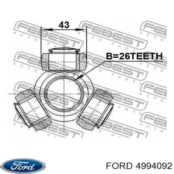 Купить 4994092 Ford Вал приводной правый