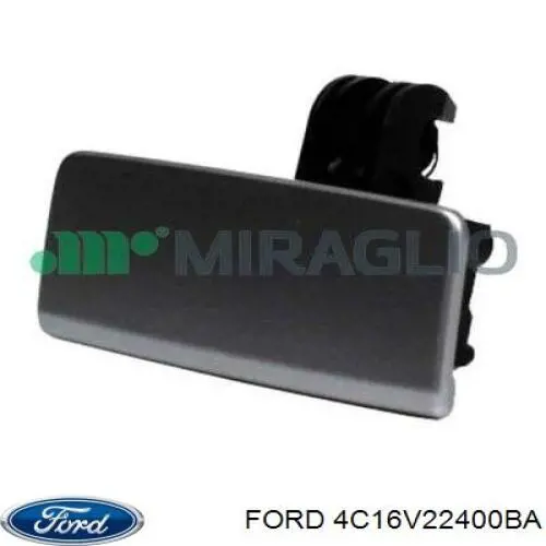 4C16V22400BA Ford maçaneta direita externa da porta traseira (batente)