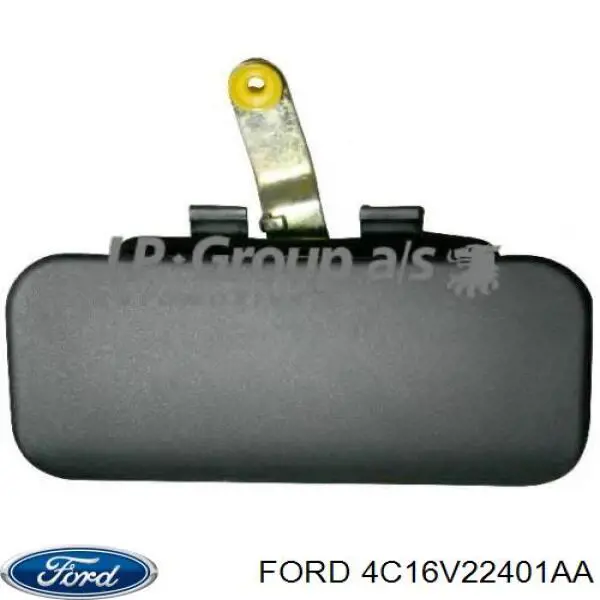 4C16V22401AA Ford maçaneta dianteira esquerda externa da porta