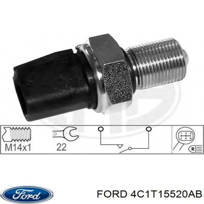 Датчик включения фонарей заднего хода 4C1T15520AB Ford