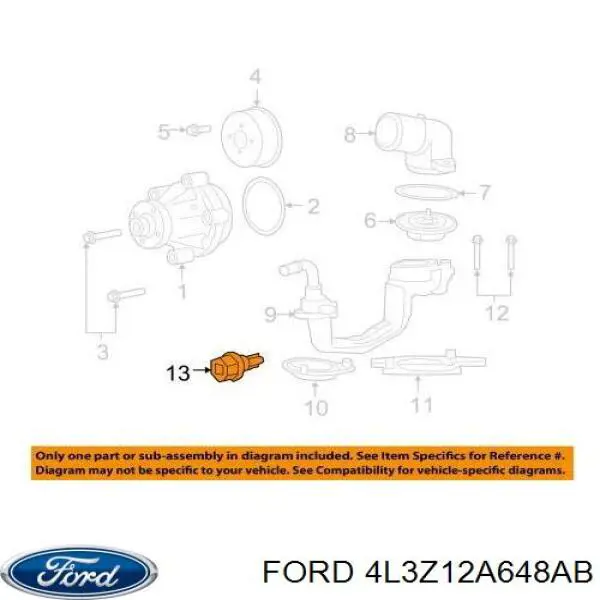 Купить DY1025 Ford Термодатчик охлаждающей жидкости