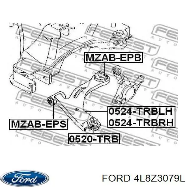 Купить 4L8Z3079L Ford Рычаг передней подвески левый