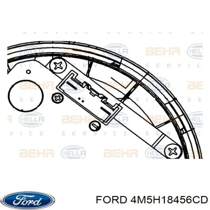 4M5H18456CD Ford вентилятор печки