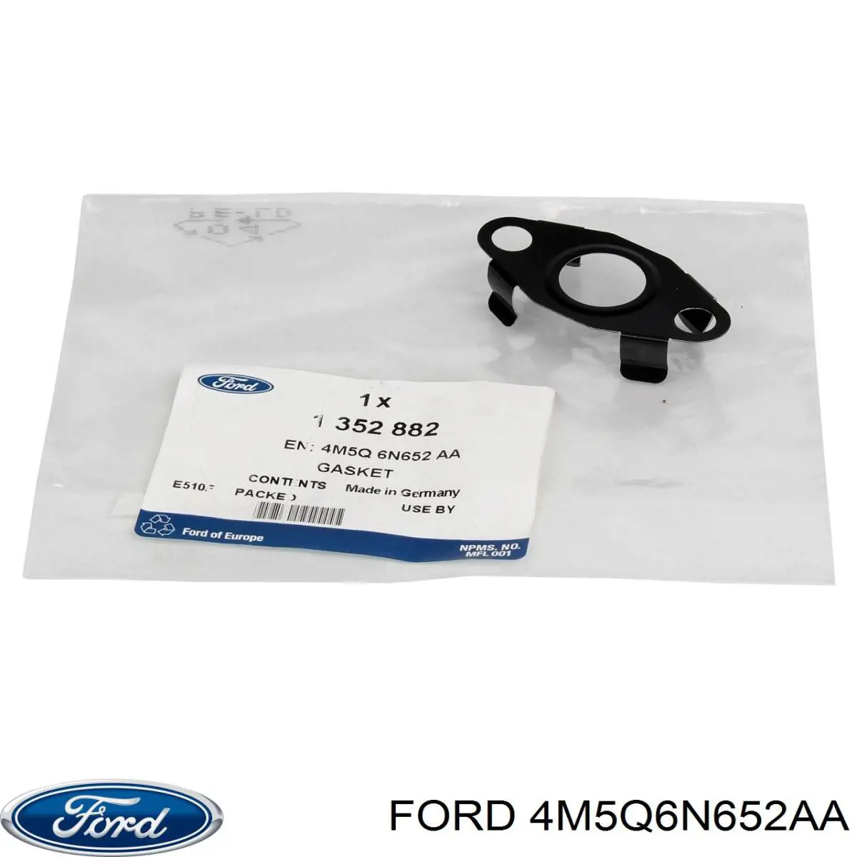 4M5Q6N652AA Ford Прокладка шланга отвода масла от турбины