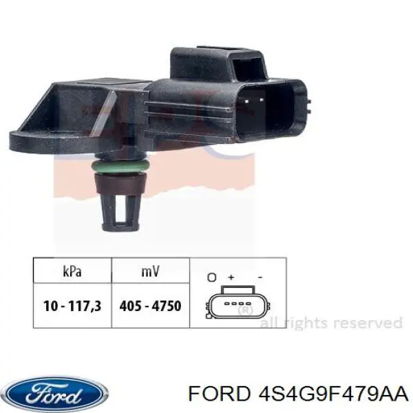 Датчик абсолютного давления в коллекторе Ford 4S4G9F479AA цена, от 12.67 USD