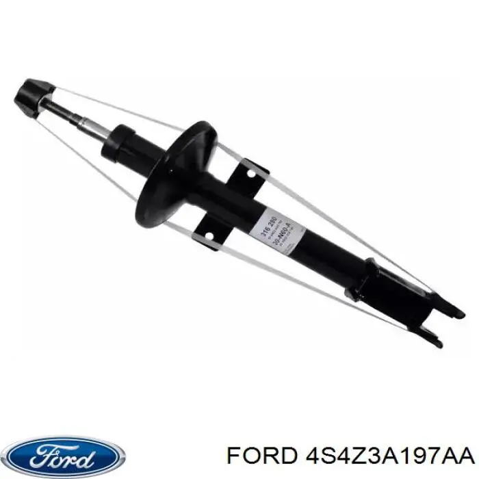 4S4Z3A197AA Ford Подушка амортизатора переднего