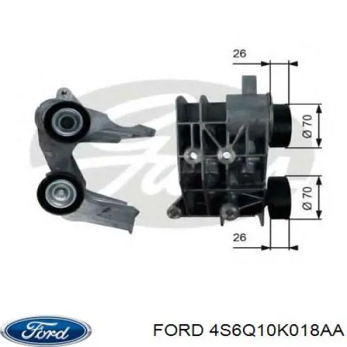 Кронштейн генератора 4S6Q10K018AA Ford