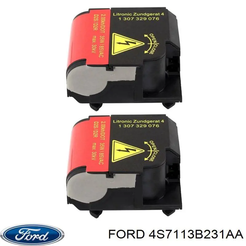Модуль управления (ЭБУ) светом фар 4S7113B231AA Ford