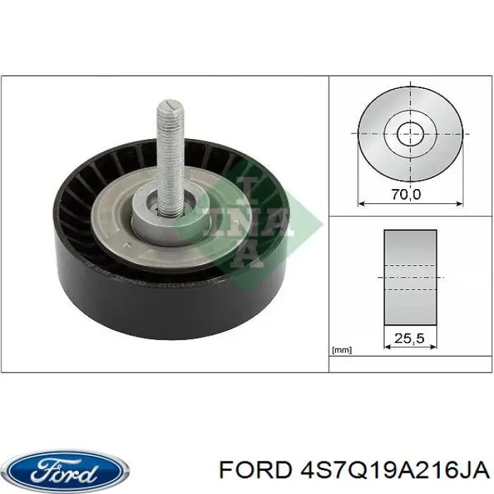 Паразитный ролик 4S7Q19A216JA Ford