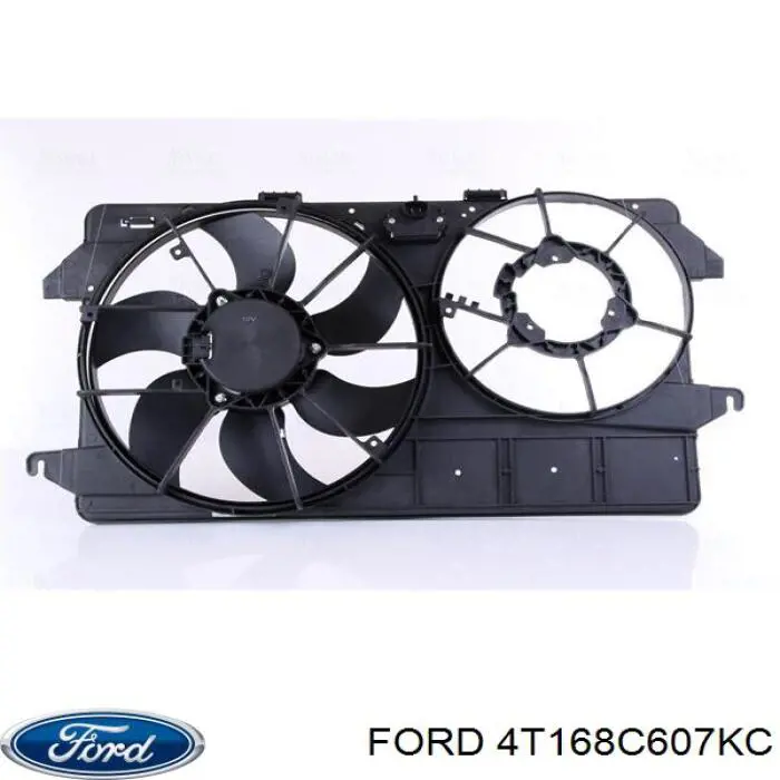 Купить 4T168C607KC Ford Диффузор вентилятора в сборе с мотором и крыльчаткой