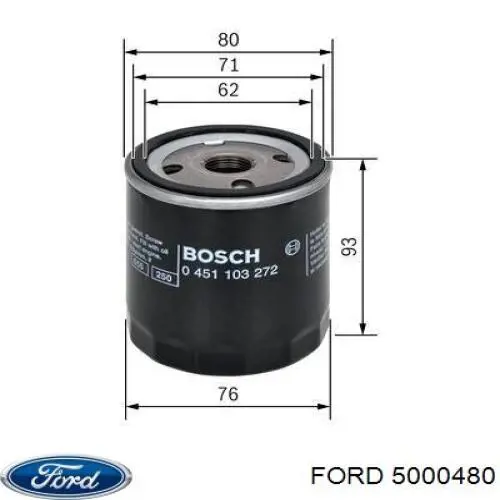 5000480 Ford Масляный фильтр двигателя