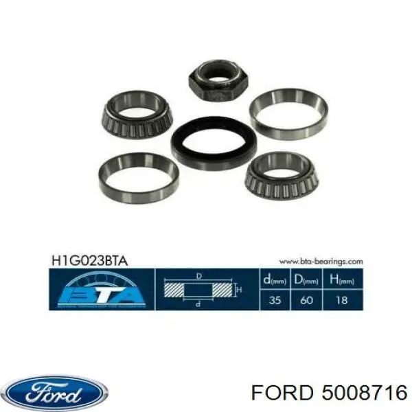 Комплект подшипника ступицы колеса Ford 5008716 цена, от 14.76 USD