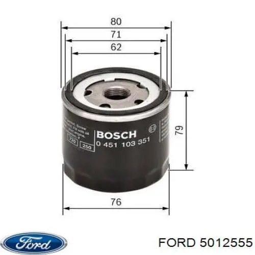 5012555 Ford Масляный фильтр двигателя