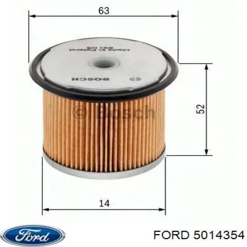 5014354 Ford топливный фильтр
