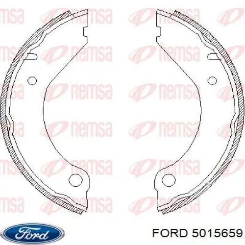 5015659 Ford колодки тормозные задние барабанные