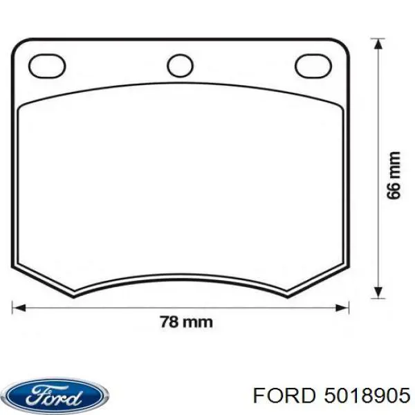 5018905 Ford колодки тормозные передние дисковые
